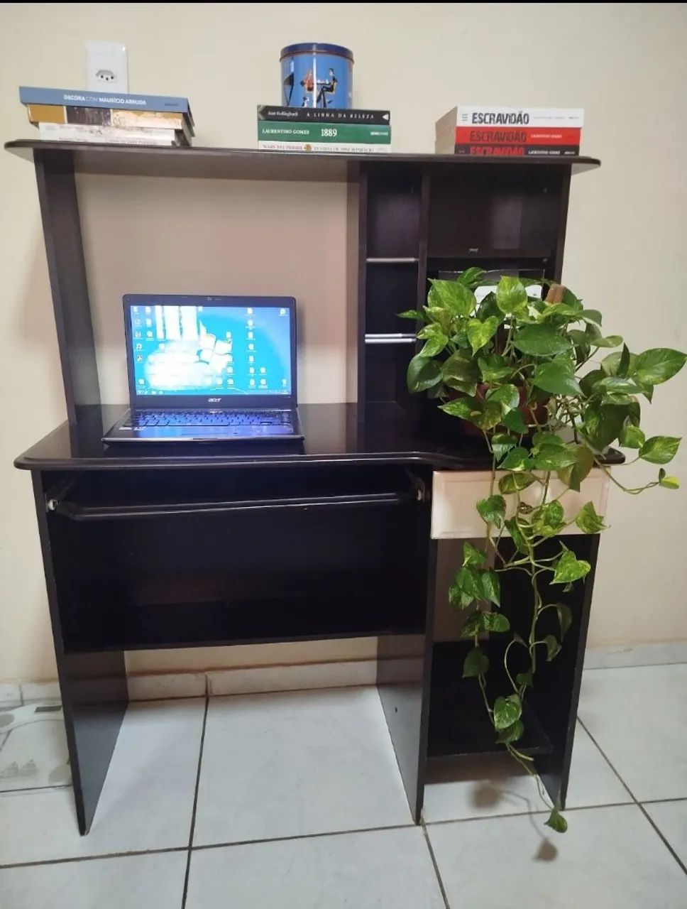 Mesa escravaninha para notebook e escritório 