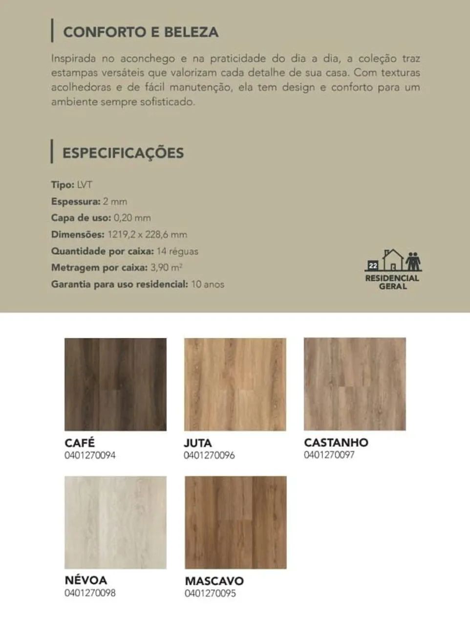 Piso vinílico lvt réguas 2mm Finottato Home residencial capa de uso 0, 20mm 