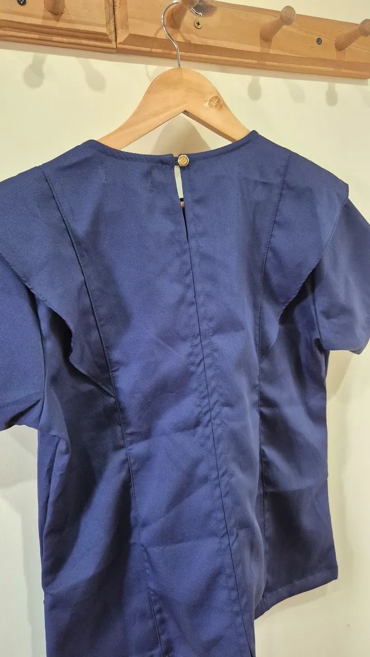 Blusa (Scrub) Dra. Charm Azul (G) - Foto 5