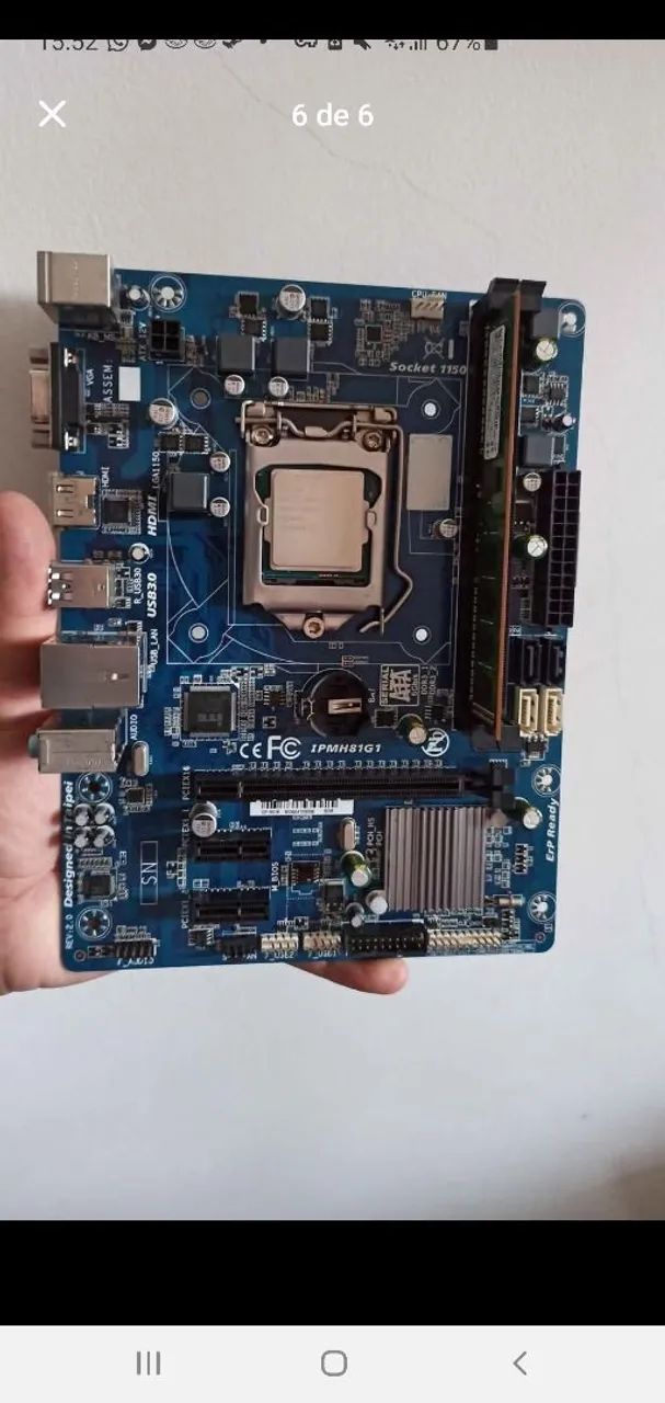 Vários kits placa mãe e processador Intel 775/1150/1155 e AMD AM2/AM3/FM2 - Foto 4