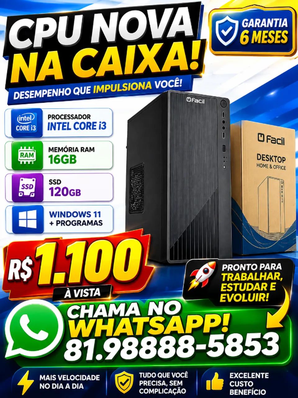 CPU NOVA NA CAIXA COM Garantia 6 MESES - Foto 5
