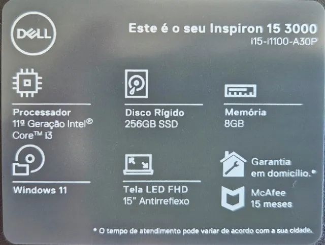 Notebook Dell Inspiron 15 3000 - Intel Core i3 11° Geração - Foto 4