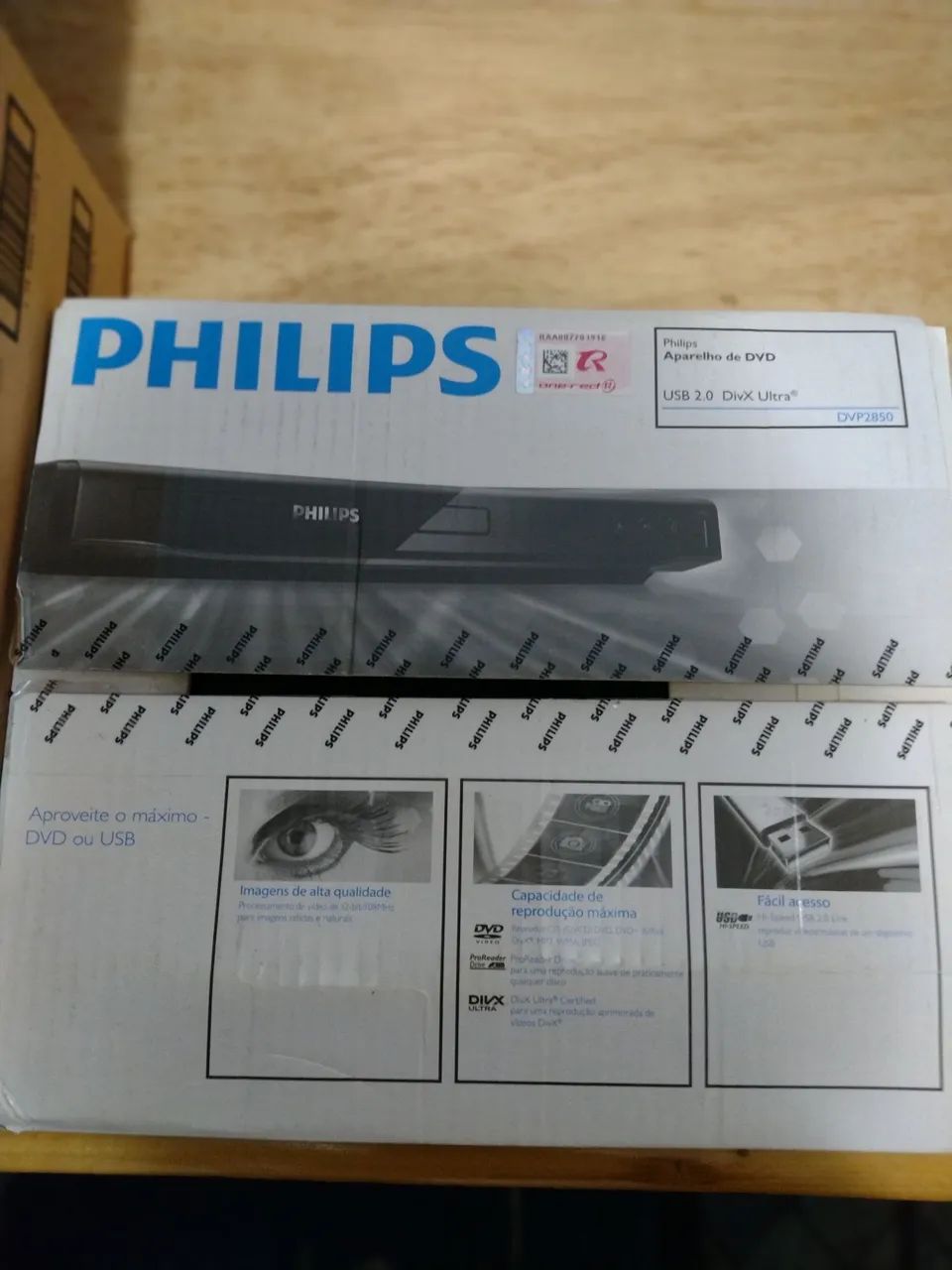 DVD Player Philips DVP2850 USB DivX - Funciona + Controle Remoto