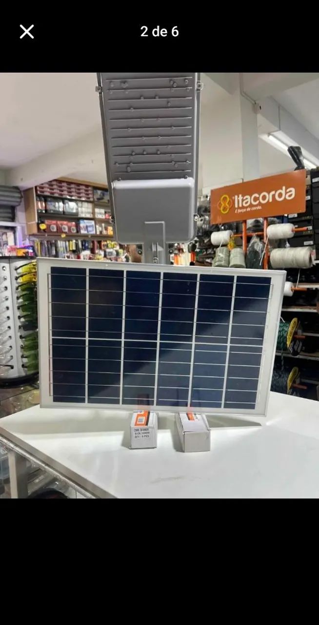 Luminária Led Com placa Solar - Foto 2