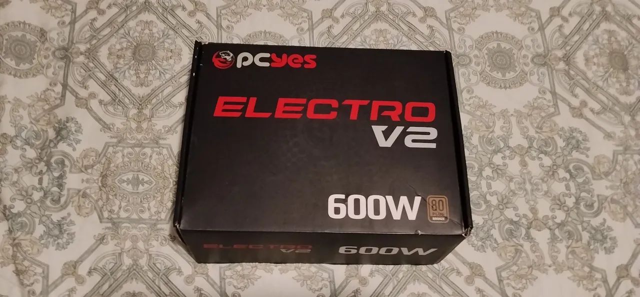 Fonte PCYES Electro V2 600W Real 80 Plus - Foto 2