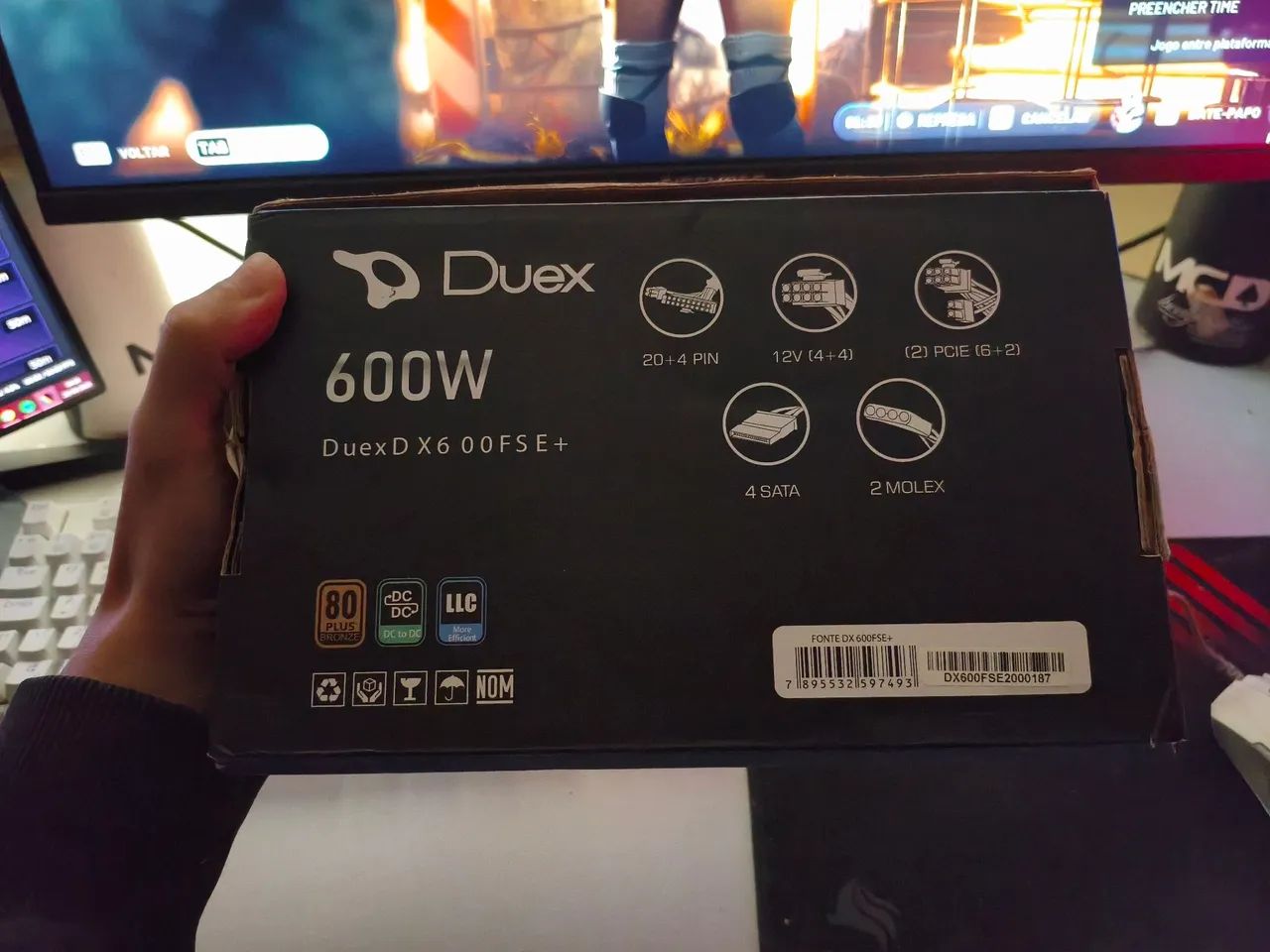 FONTE 600W 80PLUS BRONZE DUEX D X6 00FS E+ - Foto 2