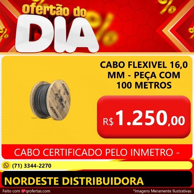 CABO FLEXIVEL 16,0 MM - COM CERTIFICAÇÃO DO INMETRO - FIO CABO FLEXIVEL DE 16 MM FLEX - Foto 4