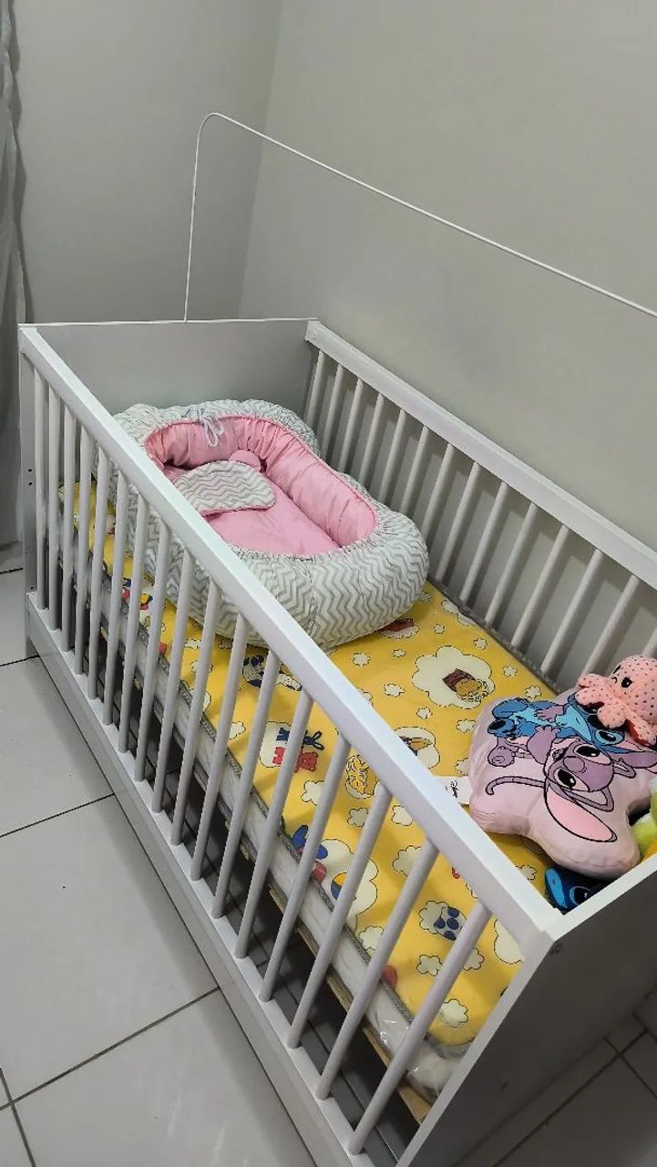 Berço 3 em 1 com colchão incluso