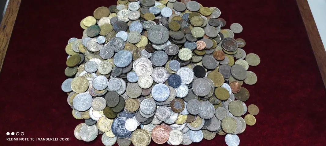 1 kg de moedas estrangeiras para coleção numismatica colecionar raridade - Foto 2