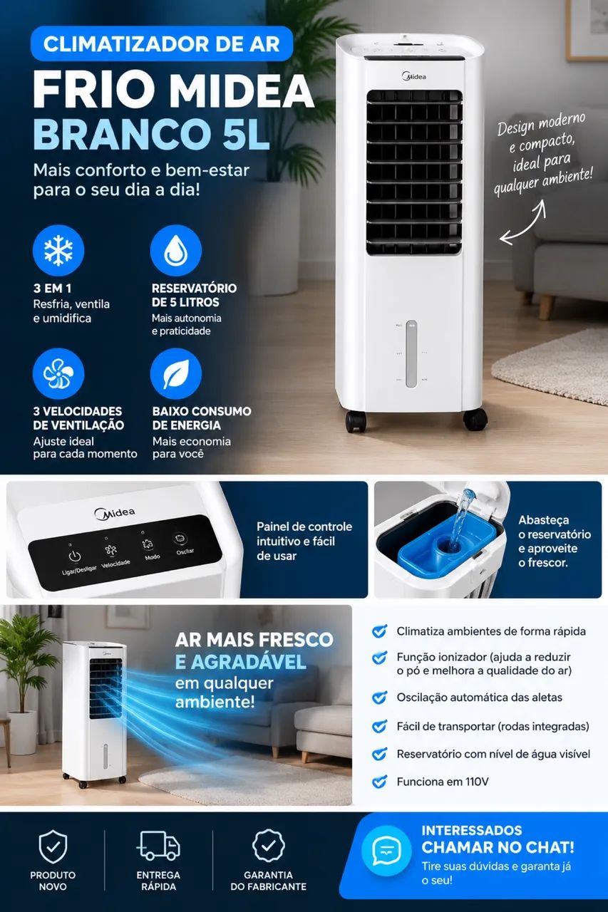 Climatizador Midea 5L - Foto 5