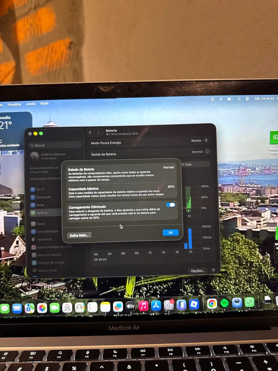MacBook Air M1 prata 8gb  - Foto 4