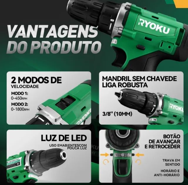 Parafusadeira Furadeira 21v Nova - Foto 4