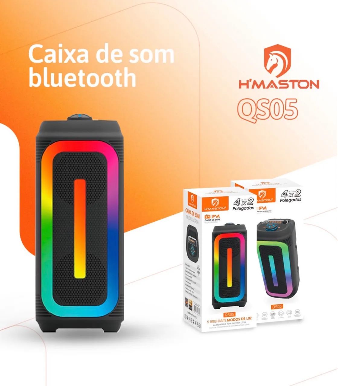 Caixa de som torre cores diversas 
