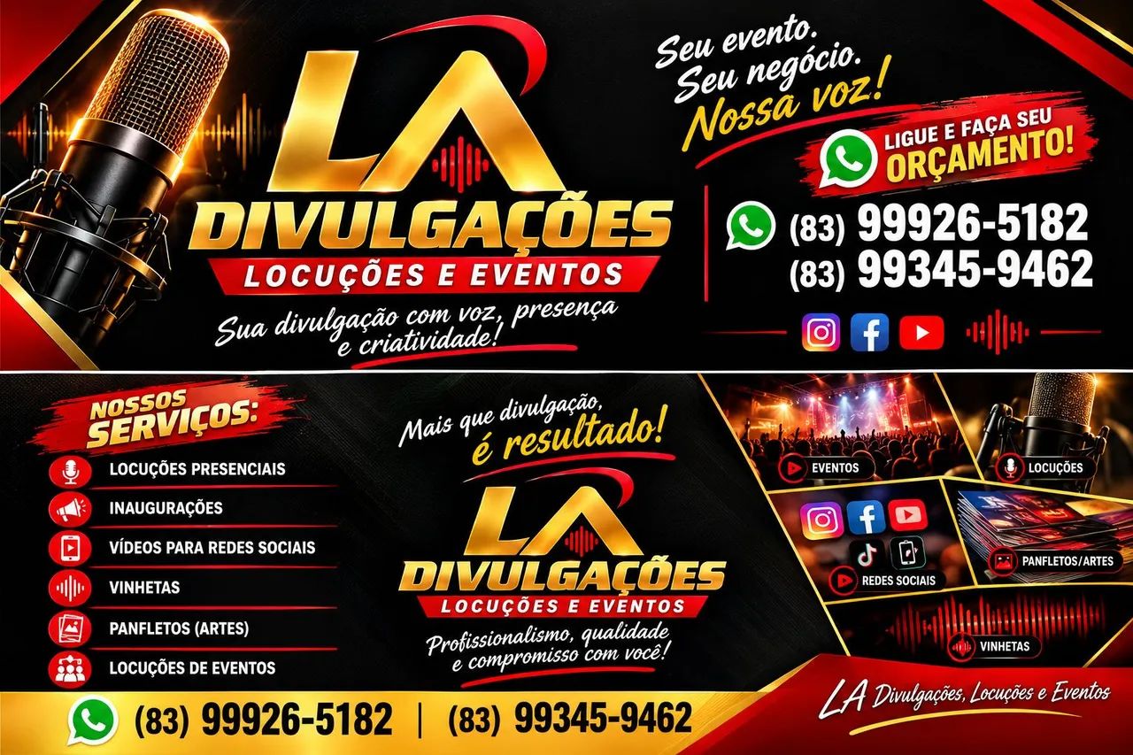 Divulgações, Locuções e Eventos 