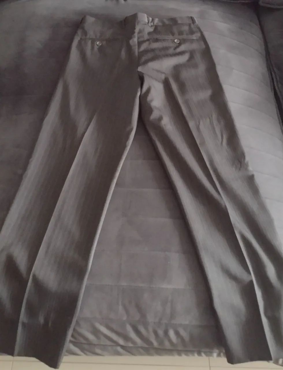 Terno e Calça Risca de Giz n-46 ajustado para n-40 - Foto 2