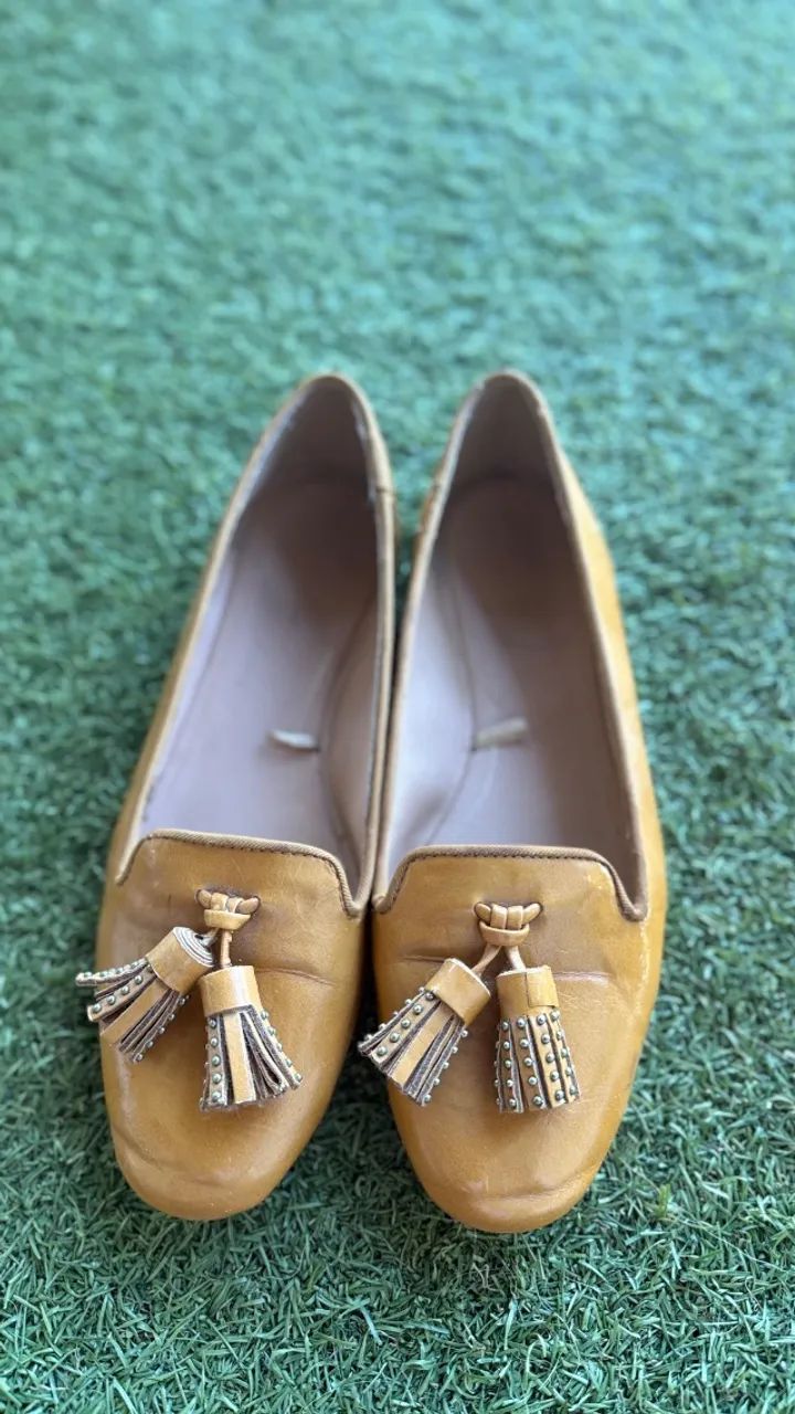 mocassim zara feminino camel 34 - Foto 4