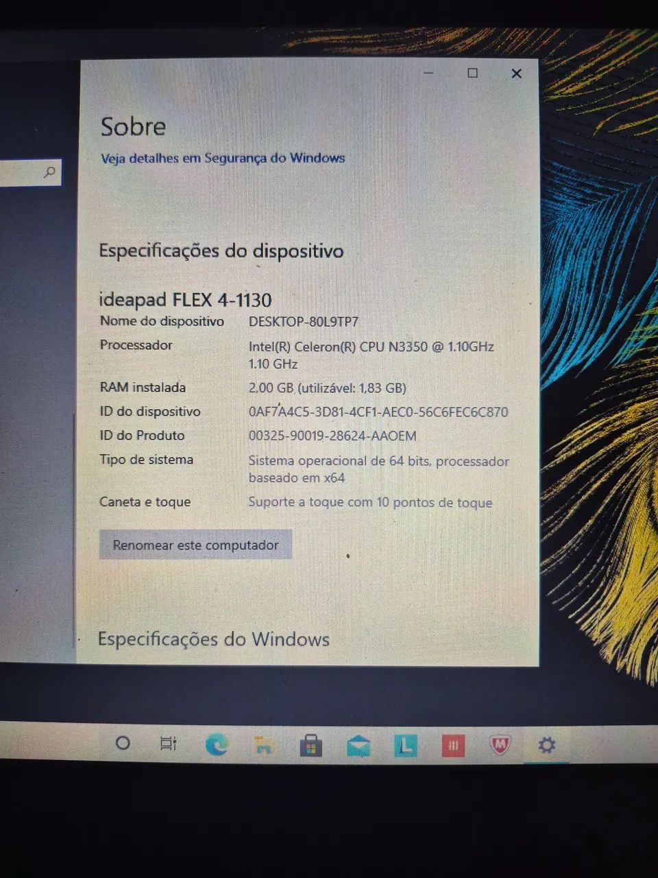 Notebook lenovo 2em1 vira tablet  - Foto 5