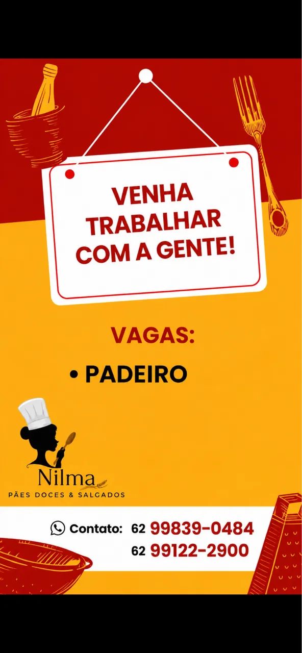 Vaga para padeiro 