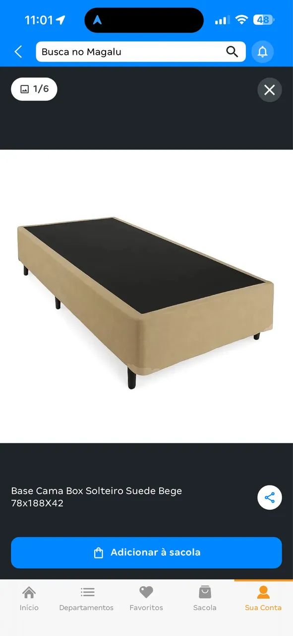 Base cama solteiro 