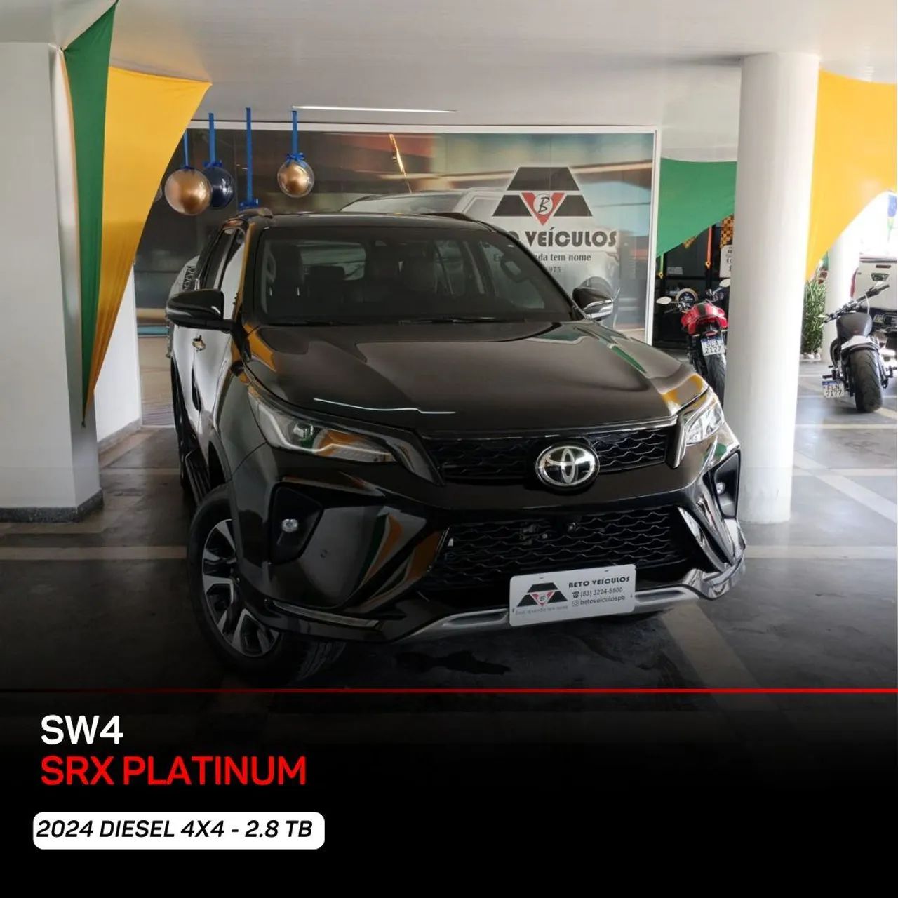 Toyota Hilux SW4 SRX Plat. 4X4 2.8 TB Die. Aut. 2024