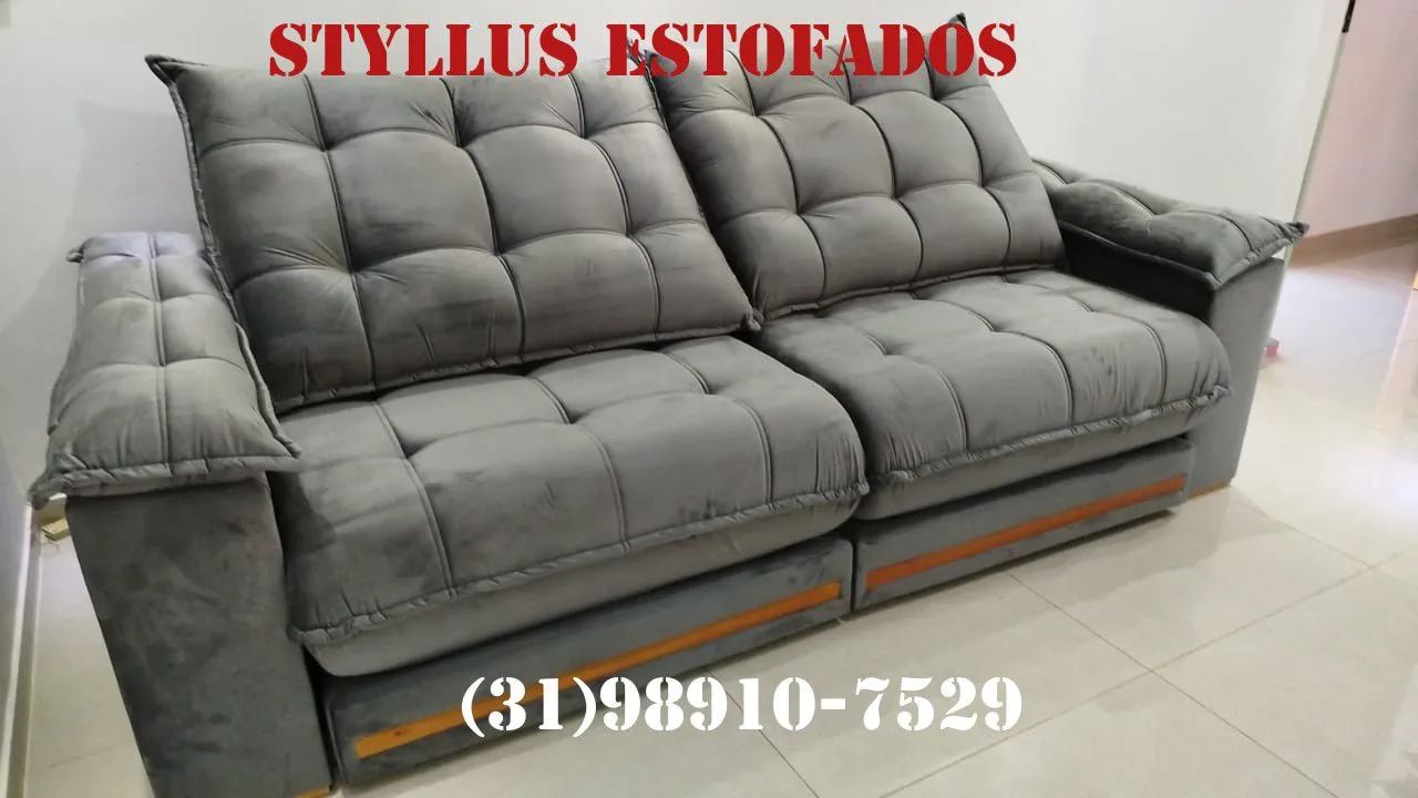 Sofá retrátil com molas ensacadas 