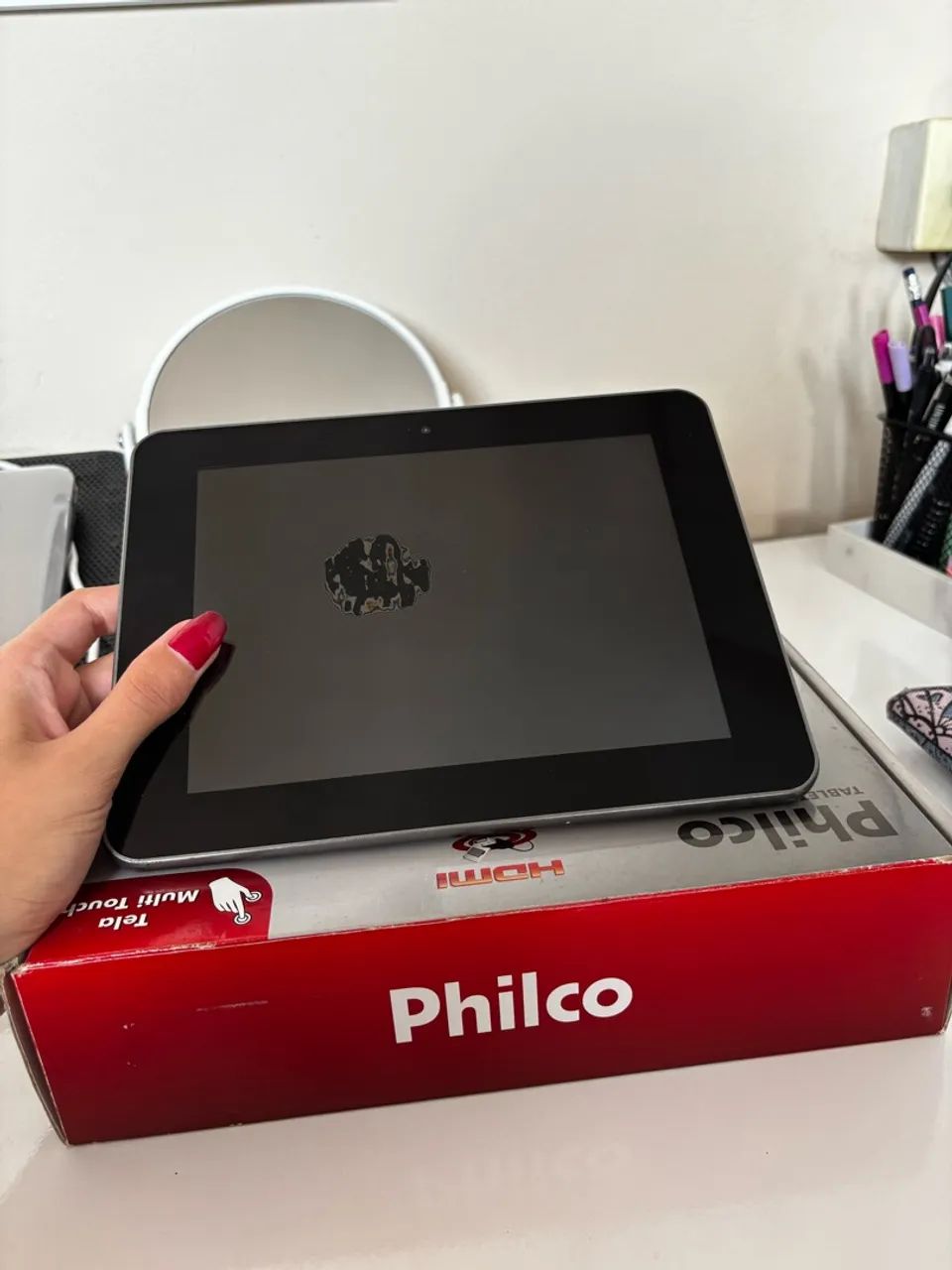 Tablet Philco 8 Polegadas Rosa com Caixa e Capa - Para Peças ou Conserto - Foto 3