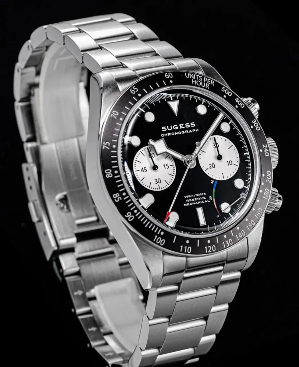 Relogio sugess S457 Power Reserve mecânico seagull n san martin