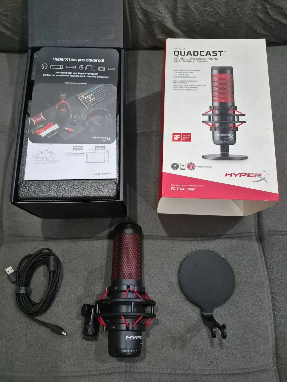 Microfone condensador cardioide Hyper X QUADCAST - Foto 4