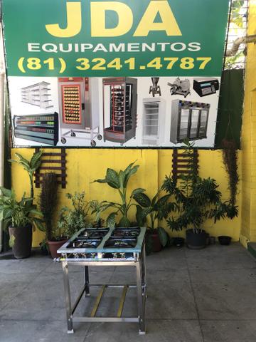 Fogão industrial em inox com ou sem forno em inox - ideal para restaurantes