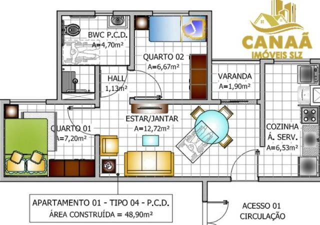 Cond. BelleVille Residence | Aptos c/ 02 Quartos | Lazer + Conforto e Segurança | Cohatraq - Foto 12