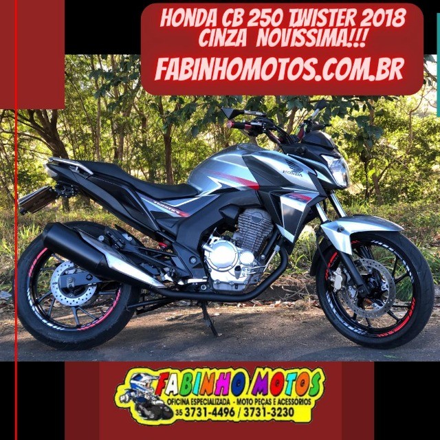 ? HONDA CB 250 TWISTER 2018 CINZA NOVÍSSIMA!!!