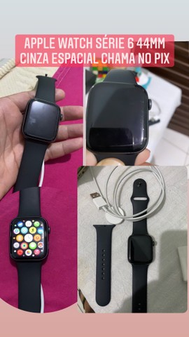 apple watch serie 6 44mm cinza espacial