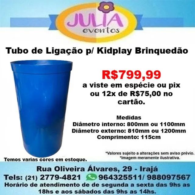 Tubo de Ligação Peças Acessórios Para Kidplay Buffet Brinquedão