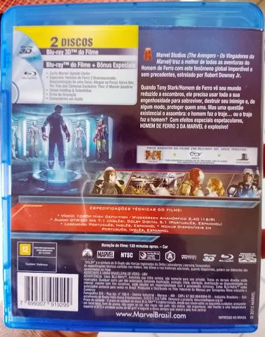 Blu-ray Homem de Ferro 3 - Edição Duplo - 2D e 3D - Bluray Original - Foto 2