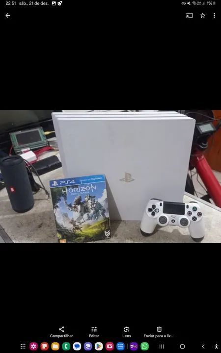 Playstation 4 pro Branco + Jogo Horizon Zero Dawn