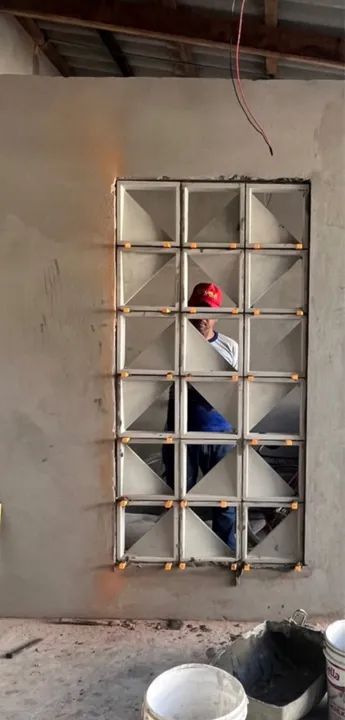 Tijolos vazado decorativo em cimento - Foto 3