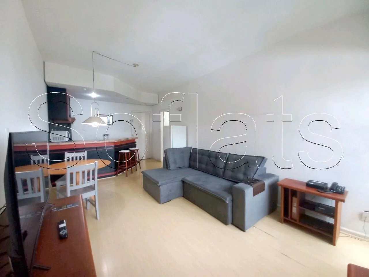Flat Le Bougainville 1 dormitório e 1 vaga de garagem disponível para locação em Alphavill