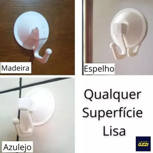 Ganchos Multiuso Ventosa Plastico 1pç Plast 23501 - Foto 5