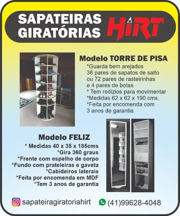 sapateiras giratórias, práticas e elegantes - Foto 2