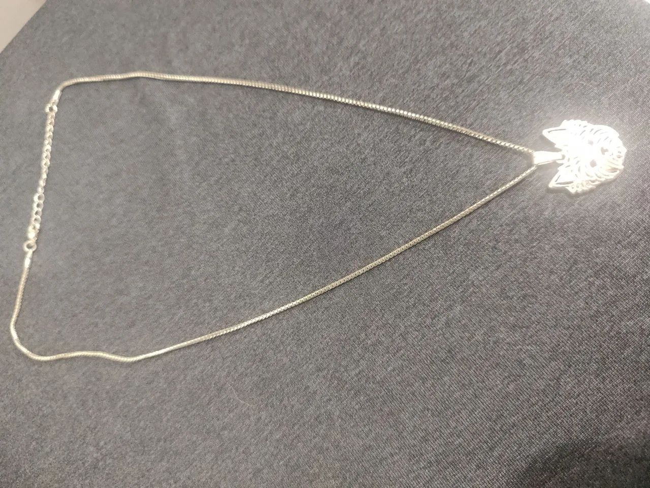 Colar de Prata com Pingente de yorkshire 