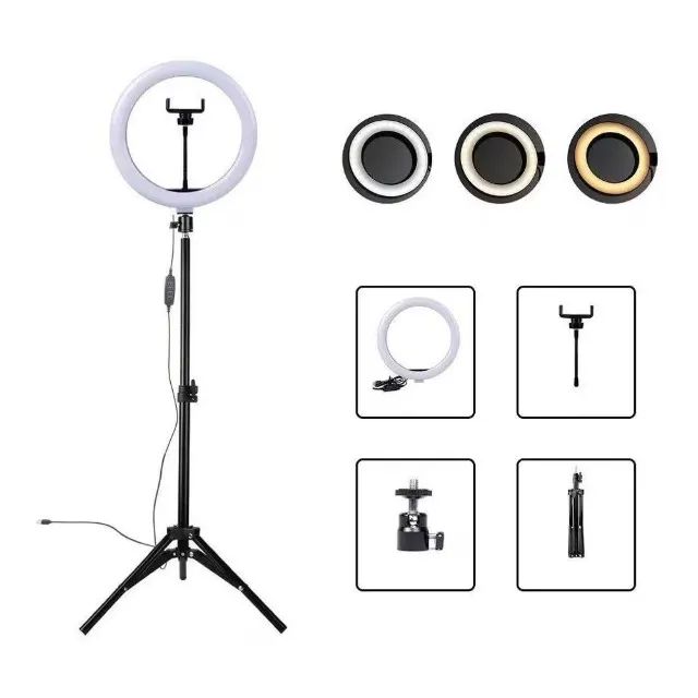Ringlinght Led Luz Flash Estudio Profissional Com Tripe 1,80m - Foto 2