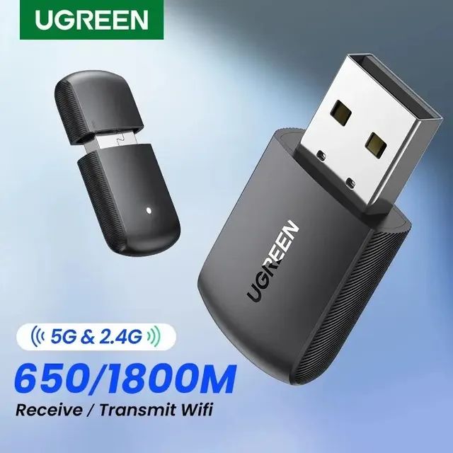 Adaptador UGREEN-WiFi USB , AC650, 5G e 2.4G, 650Mbps