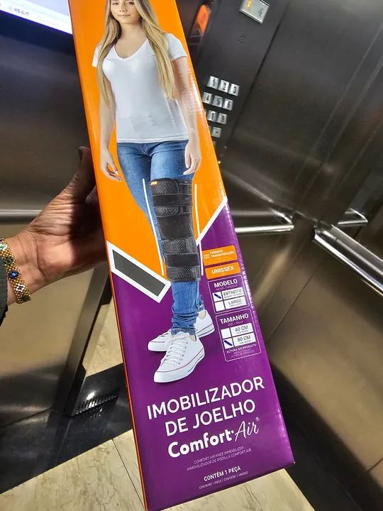 Imobilizador De Joelho Comfort Air Estreito  50 cm Hidrolight - Foto 3
