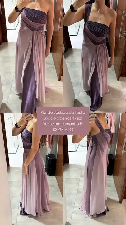 Vestido de Festa - Usado 1 Vez - Tamanho P