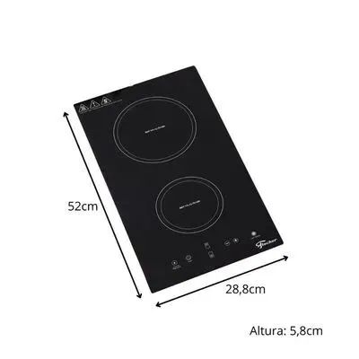 Cooktop por indução Fischer 2 bocas  220volts - Foto 3