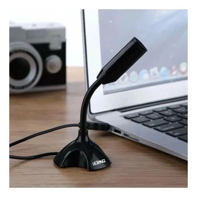 Microfone de mesa com fio USB para computador notebook  - Foto 4