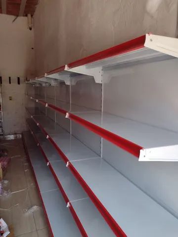 Gôndolas de parede novas de 1.70/97 com 5 prateleiras  - Foto 4