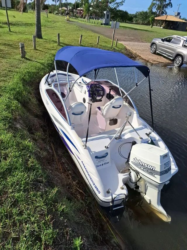 Lancha focker sea star 18 pes + reboque - Foto 2