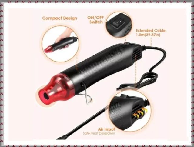 Mini Soprador térmico 320 watts 110 volts - Foto 3