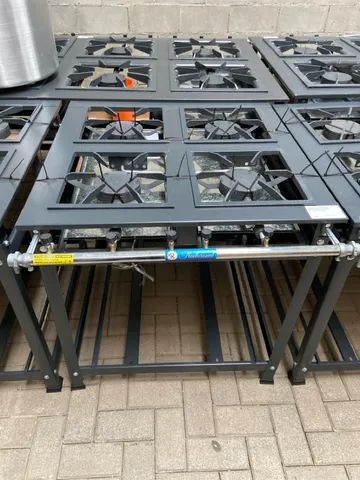 FOGÃO INDUSTRIAL 4 BOCAS ALTA PRESSÃO 30X30 P7 - MR FOGÕES 